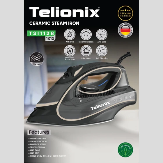 اتو بخار سرامیکی تلیونیکس مدل TSI1128