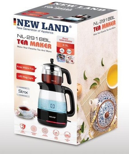 چای ساز سرهمی نیولند مدل NL-2918BL