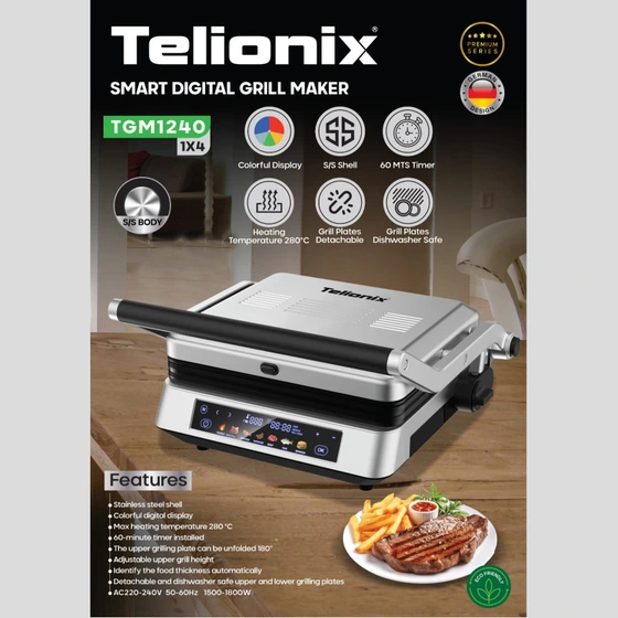 گریل دیجیتال هوشمند تلیونیکس مدل TGM1240