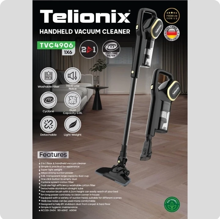 جارو عصایی تلیونیکس مدل TVC4906