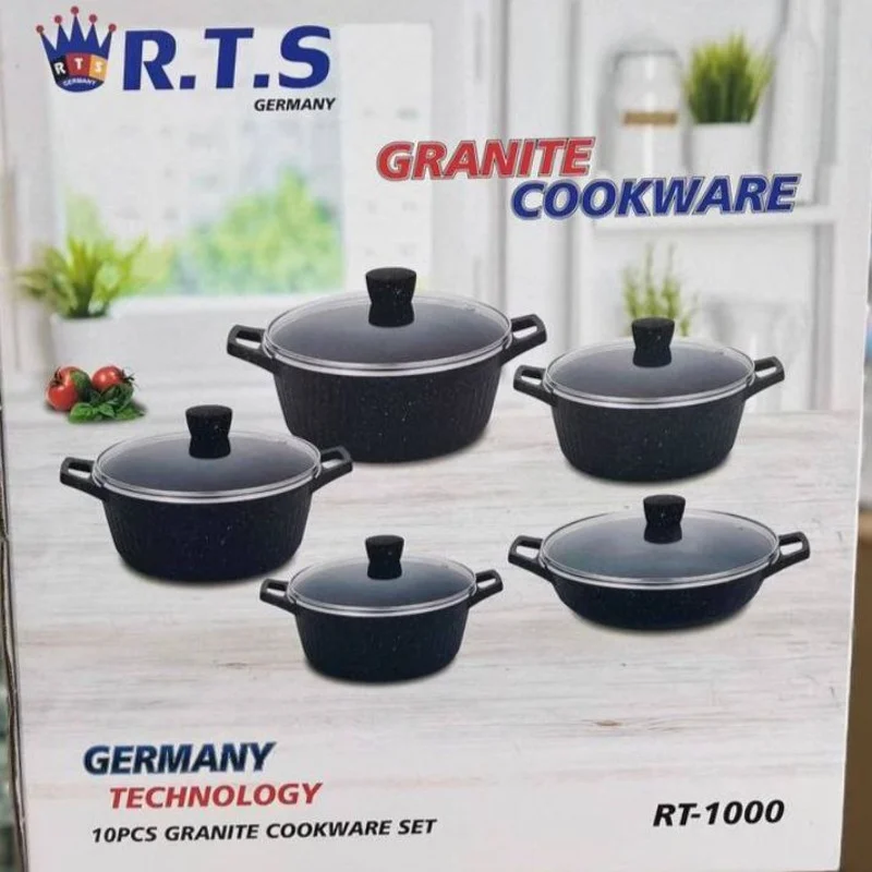 سرویس قابلمه گرانیتی 10 پارچه آر تی اس مدل RT1000